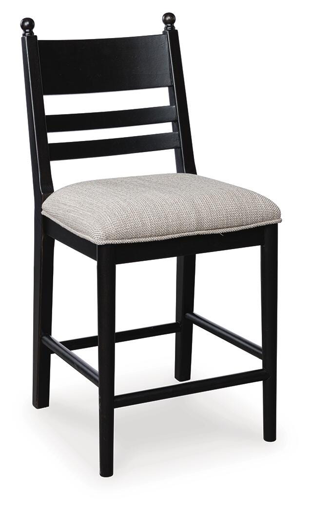 Greddinton Counter Table and 6 Tall Barstools (D15 — Mixed Set)