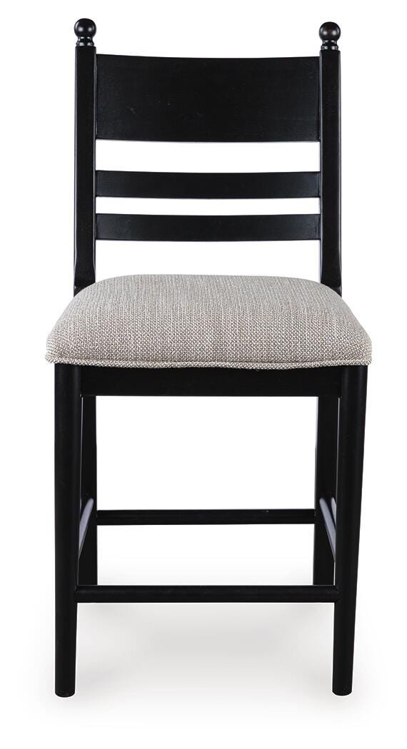 Greddinton Counter Table and 6 Tall Barstools (D15 — Mixed Set)