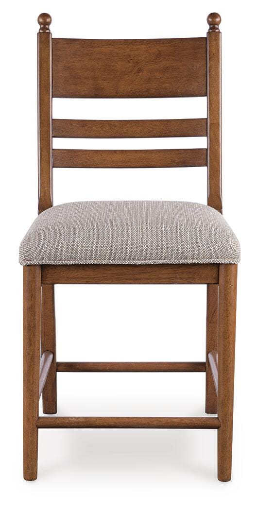 Greddinton Counter Table and 6 Tall Barstools (D15 — Mixed Set)