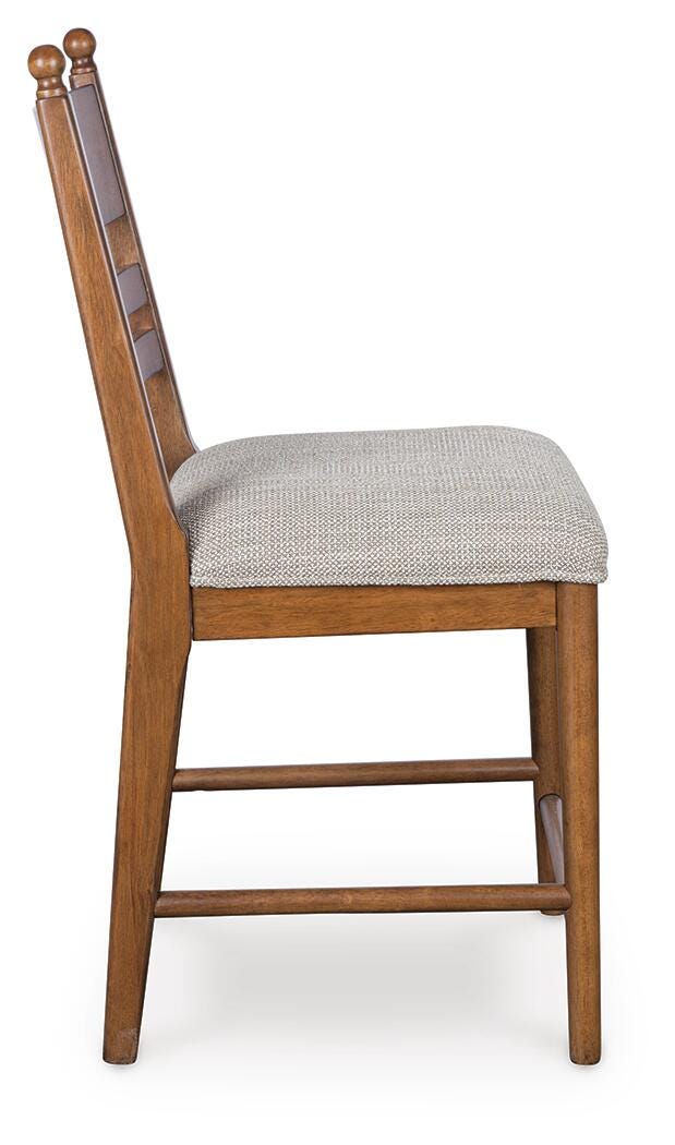Greddinton Counter Table and 6 Tall Barstools (D15 — Mixed Set)