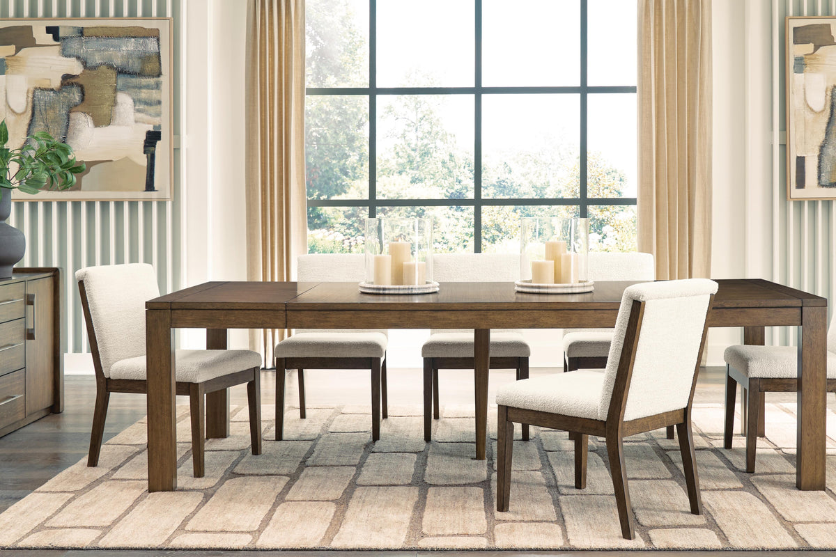 Marxmore Extension Dining Table and 6 Chairs Benchcraft® Dining Room