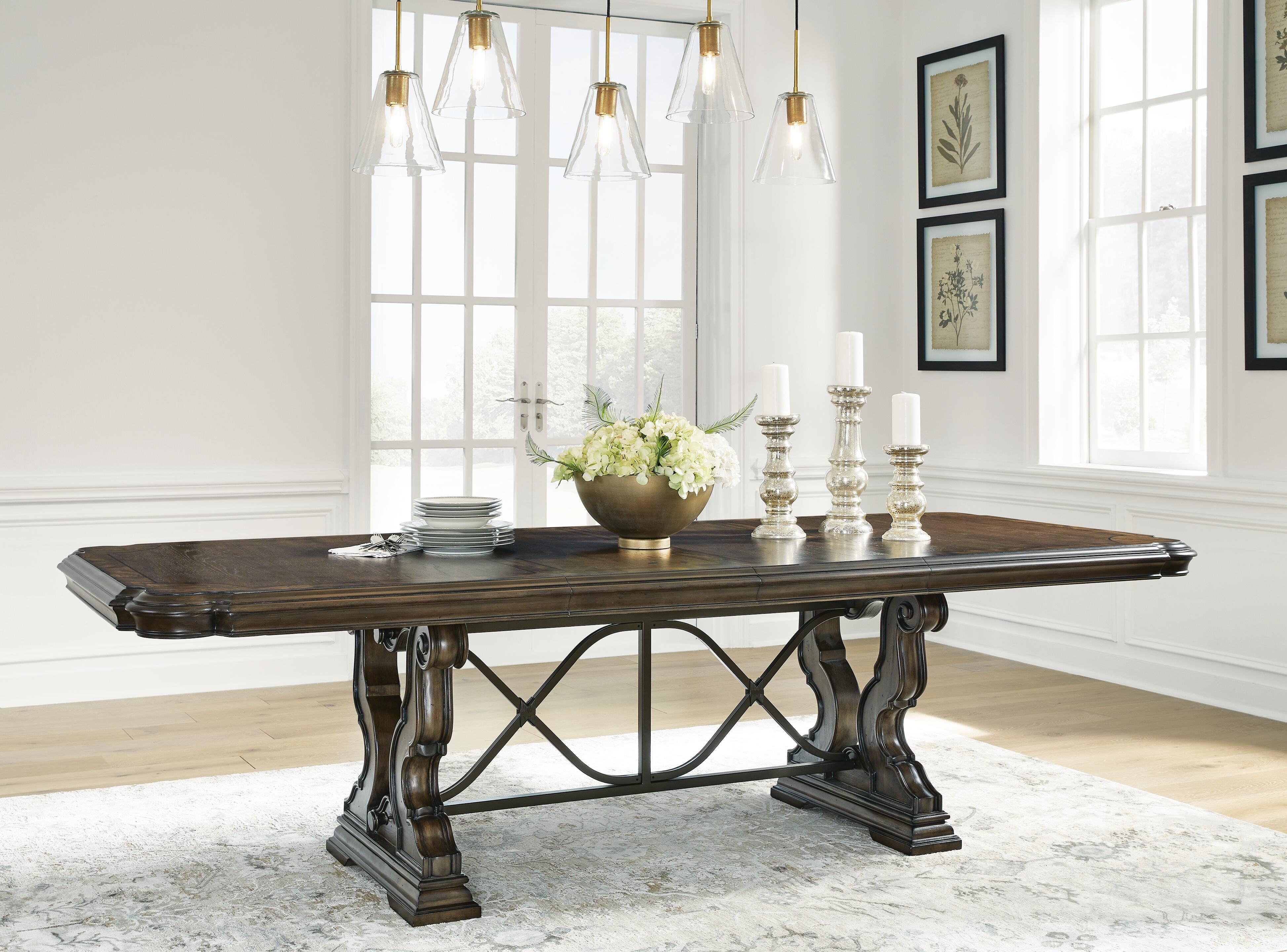 Maylee Extension Dining Table, 4 Chairs and Bench