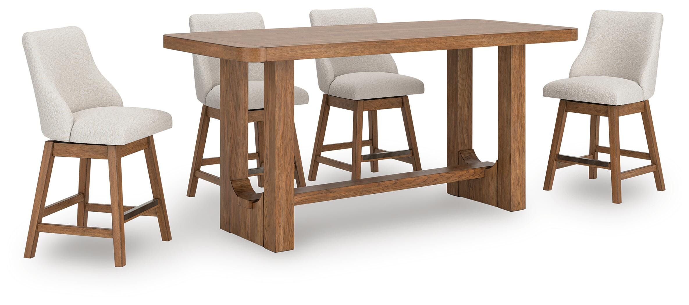 Cabalynn Counter Height Table and 4 Barstools (D5 — 39in Stools)