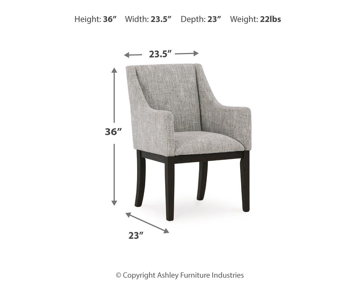 Burkhaus Dining Table and 6 Arm Chairs — 7-Piece Set Signature Design by Ashley® Dining Package