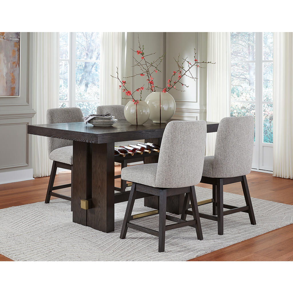 Burkhaus Counter Height Dining Table and 4 Barstools Signature Design by Ashley® Uncategorized