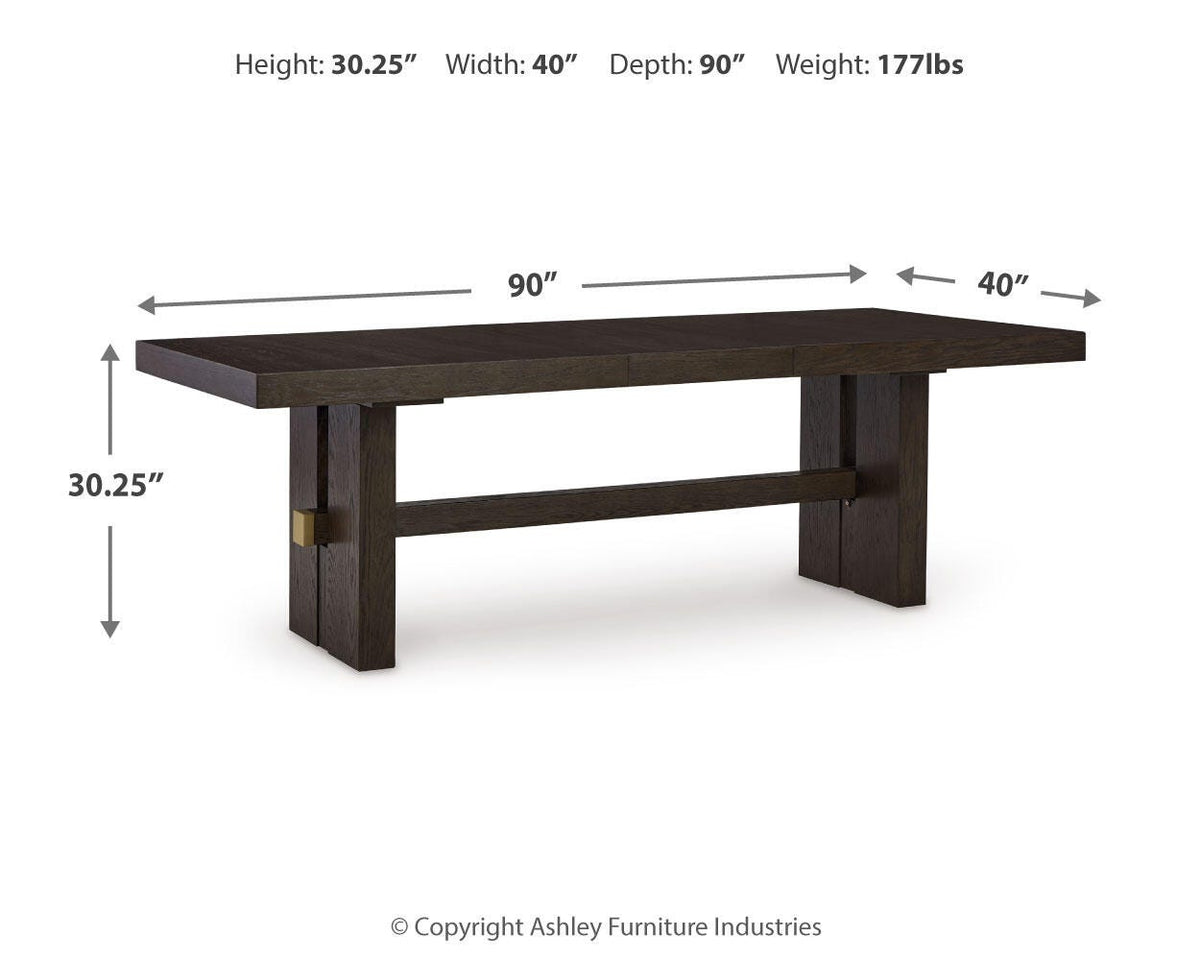 Burkhaus Dining Table and 6 Arm Chairs — 7-Piece Set Signature Design by Ashley® Dining Package