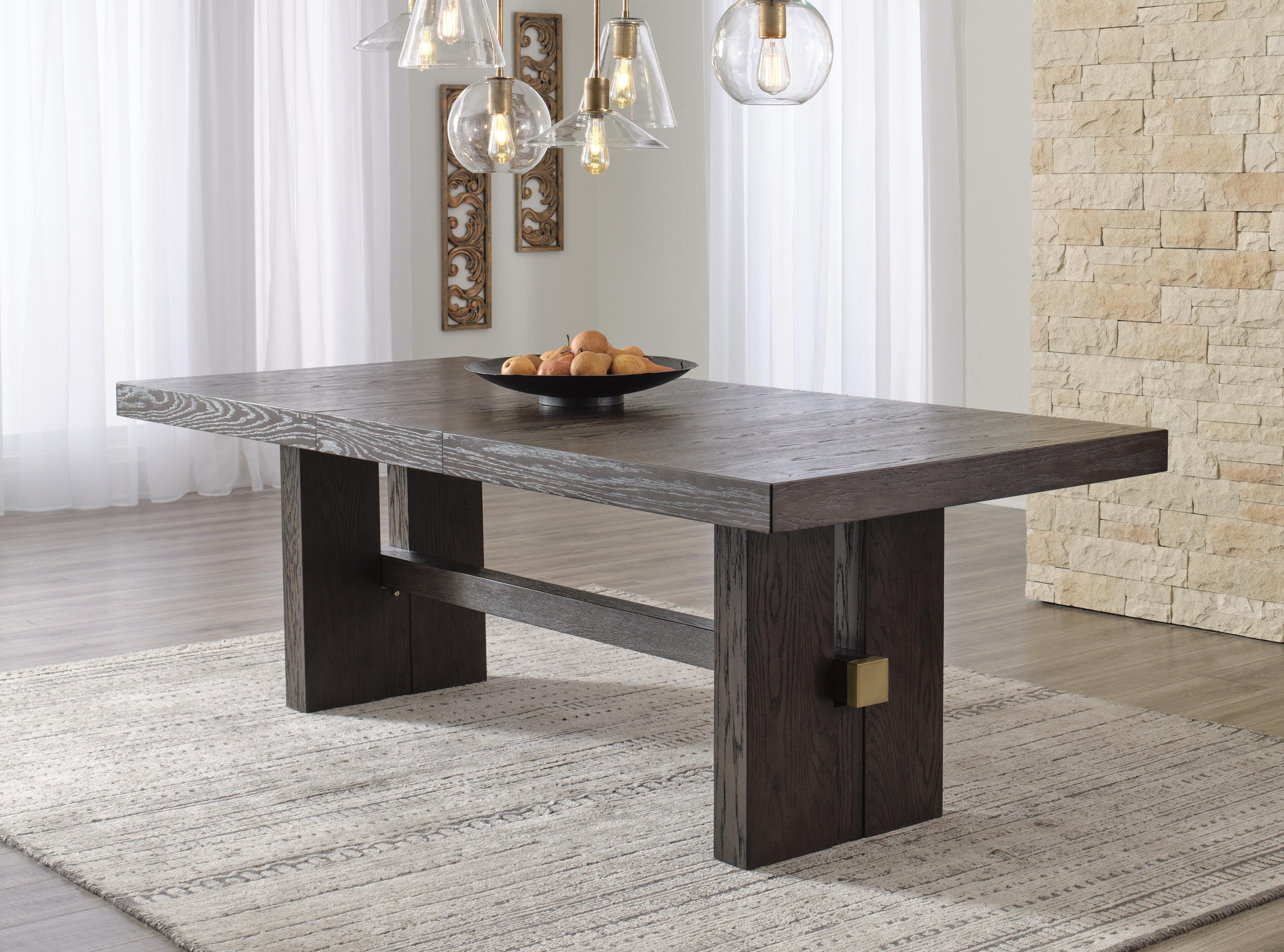 Burkhaus Dining Table and 6 Arm Chairs — 7-Piece Set Signature Design by Ashley® Dining Package