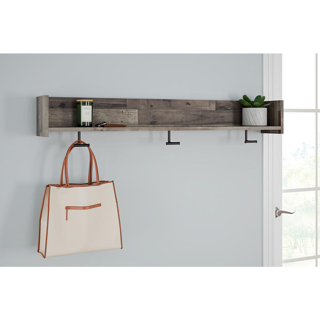 Neilsville Wall Mounted Coat Rack with Shelf Signature Design by Ashley® Wall Decor
