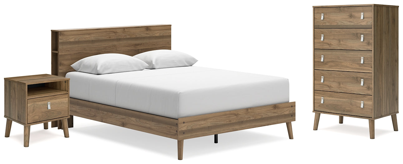 Aprilyn Queen Bookcase Platform Bed, Chest and Nightstand