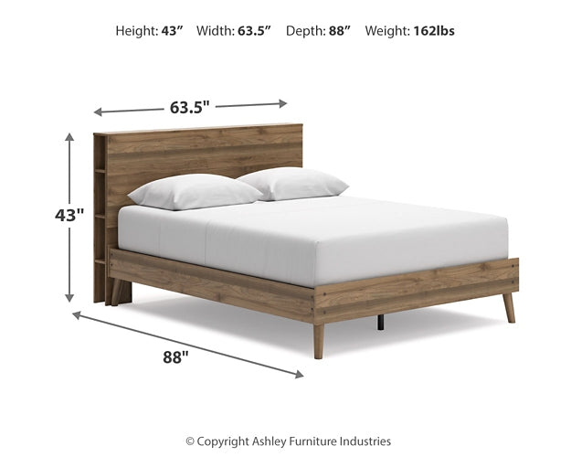 Aprilyn Queen Bookcase Platform Bed, Chest and Nightstand