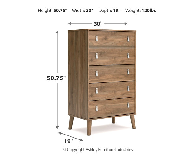 Aprilyn Queen Bookcase Platform Bed, Chest and Nightstand