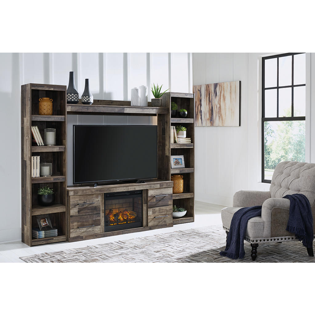 Derekson 4-Piece Entertainment Center with Electric Fireplace Signature Design by Ashley® Living Room