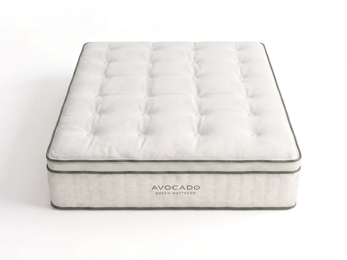 Avocado Green Mattress Plush Pillow-Top — 5 in Organic Latex, 13 in