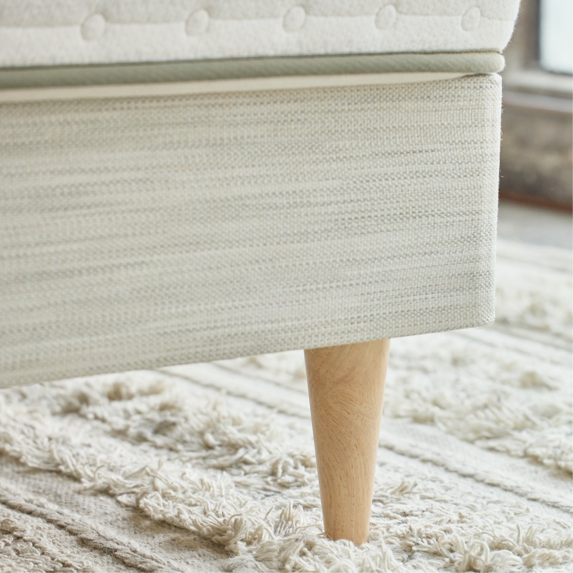 Avocado Foundation with Legs — Standalone Solid Wood Bed Base, Two Finishes