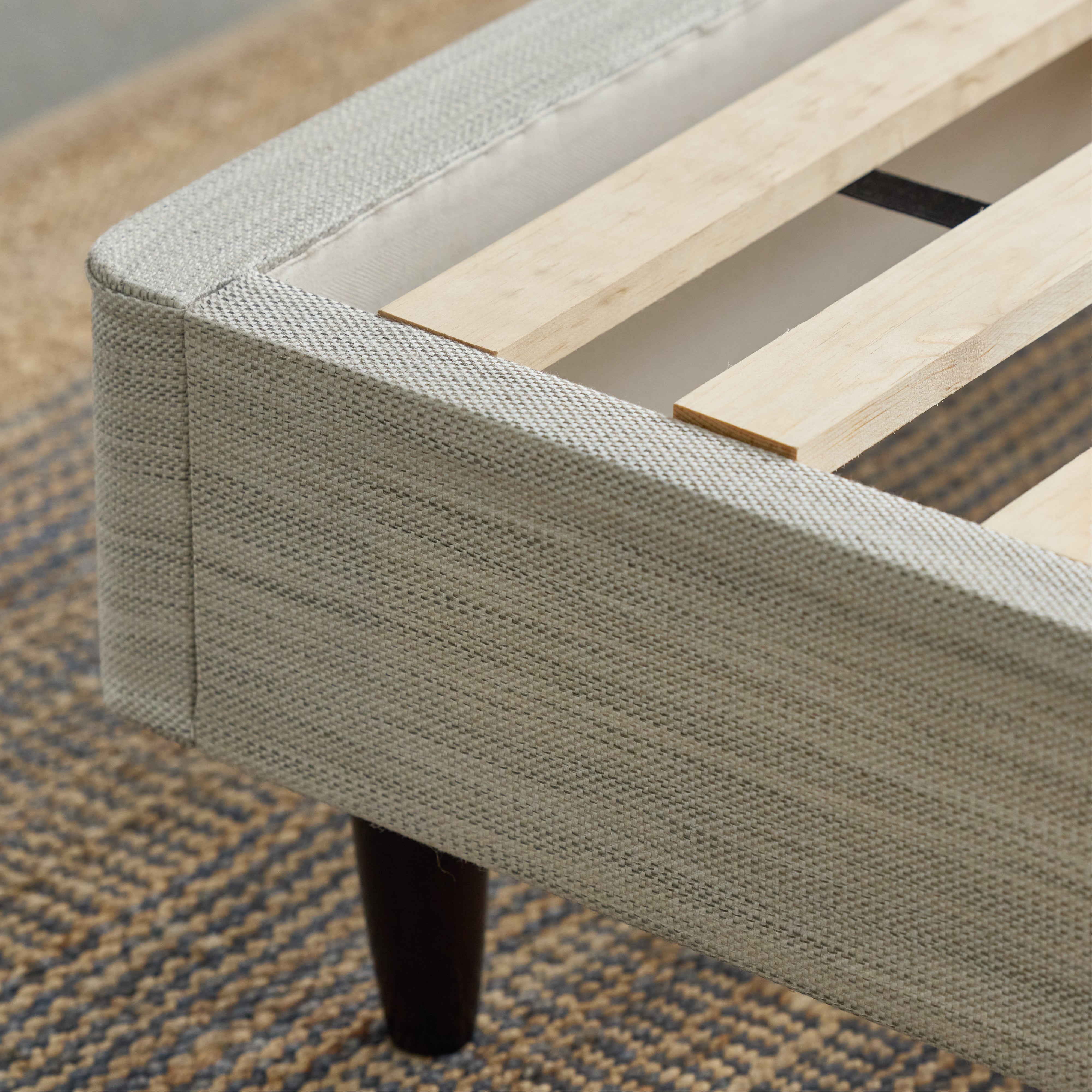 Avocado Foundation with Legs — Standalone Solid Wood Bed Base, Two Finishes
