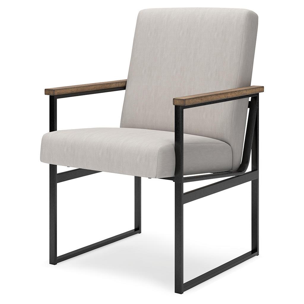 Montia Home Office Desk Chair — Hardwood Arms on Gunmetal Signature Design by Ashley® Home Office