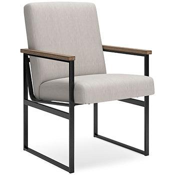 Montia Home Office Desk Chair — Hardwood Arms on Gunmetal Signature Design by Ashley® Home Office