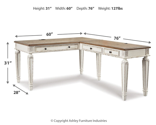 Realyn Home Office Desk and Bookcase