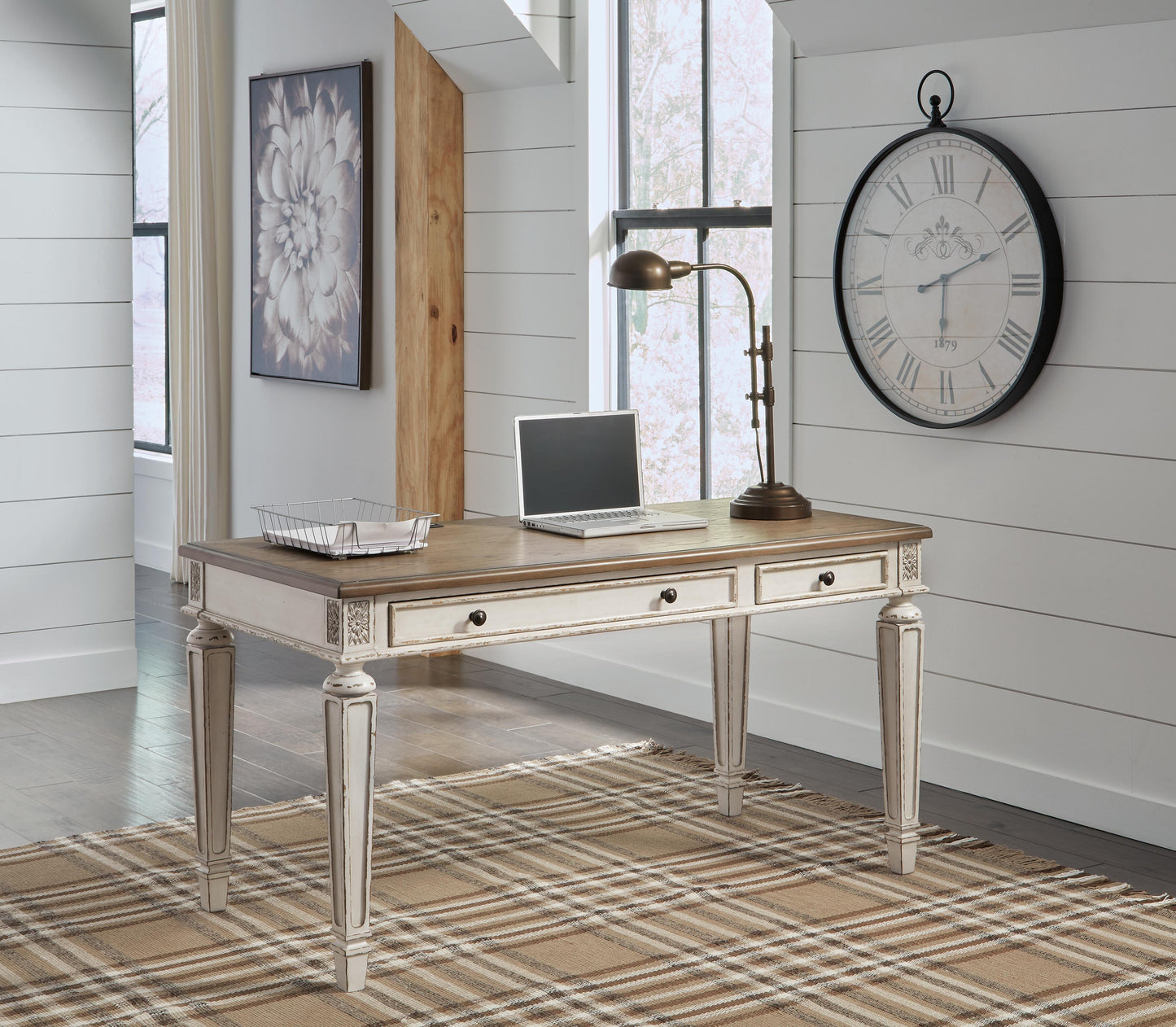 Realyn Home Office Desk and 74-Inch Bookcase — 2-Piece Set Signature Design by Ashley® Home Office