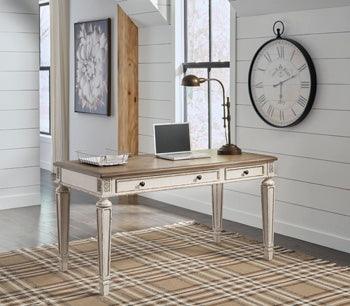 Realyn 60 Inch Home Office Desk — Antiqued Two-Tone Signature Design by Ashley® Home Office