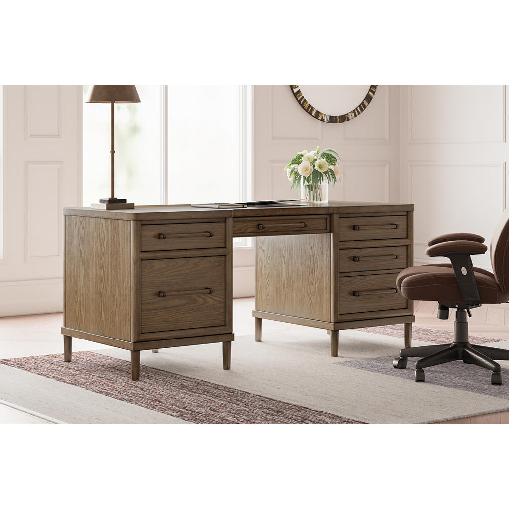 Roanhowe 68 Inch Home Office Desk — 6 Drawers with USB Signature Design by Ashley® Home Office