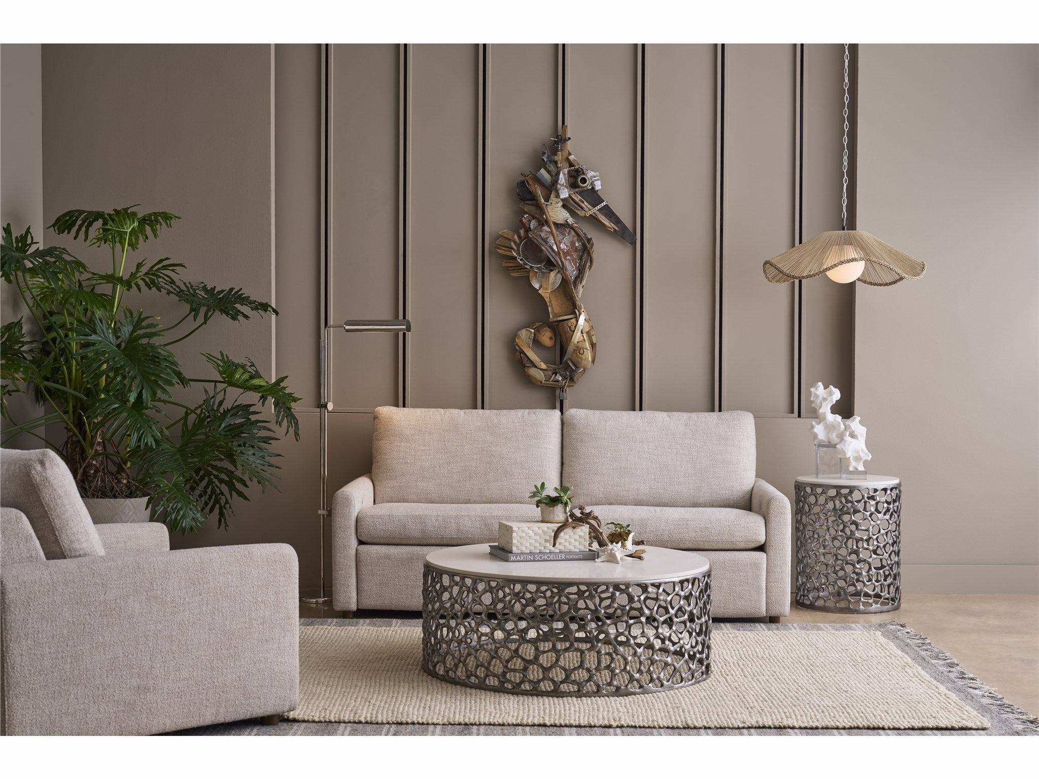 Universal Furniture Oasis Coral Cocktail Table — Antique Nickle — Oasis Collection