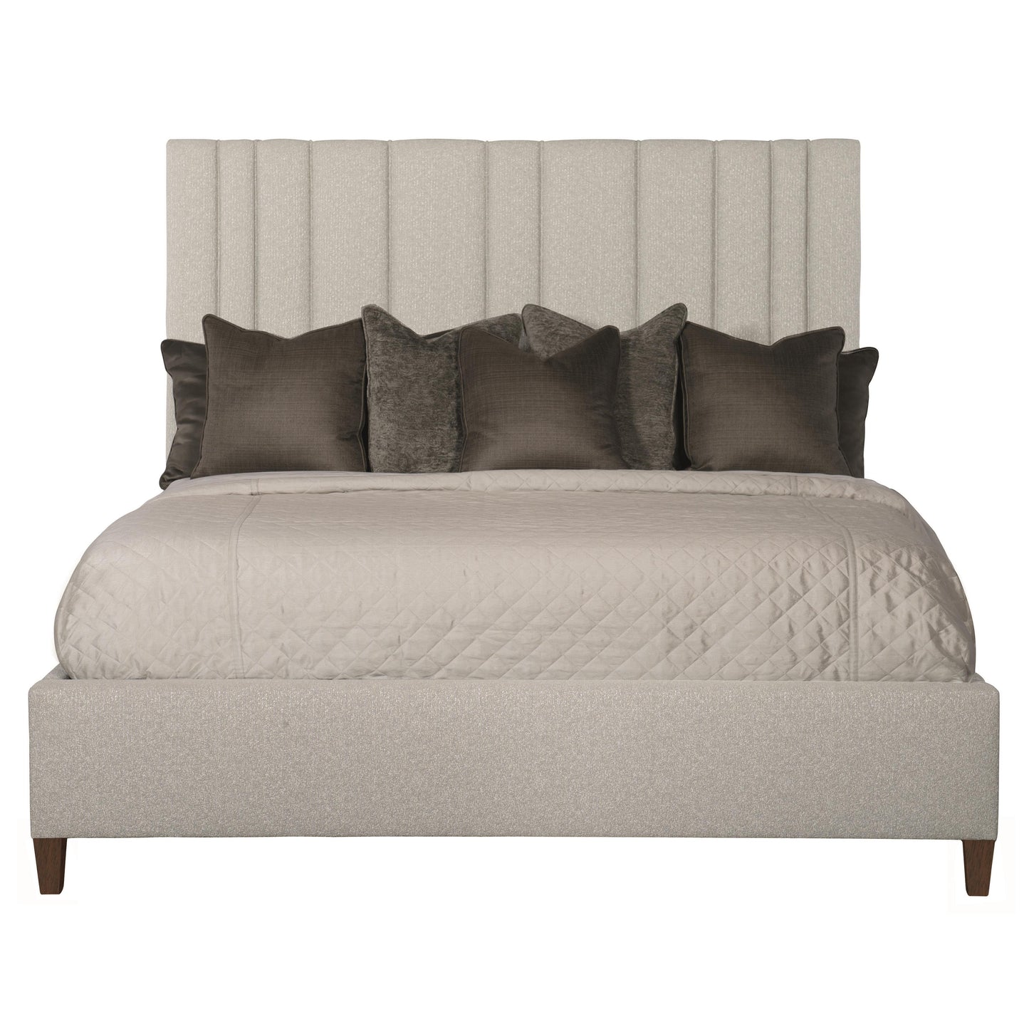 Bernhardt Modena Fabric Panel Bed — Channel-Tufted King Bernhardt Bed