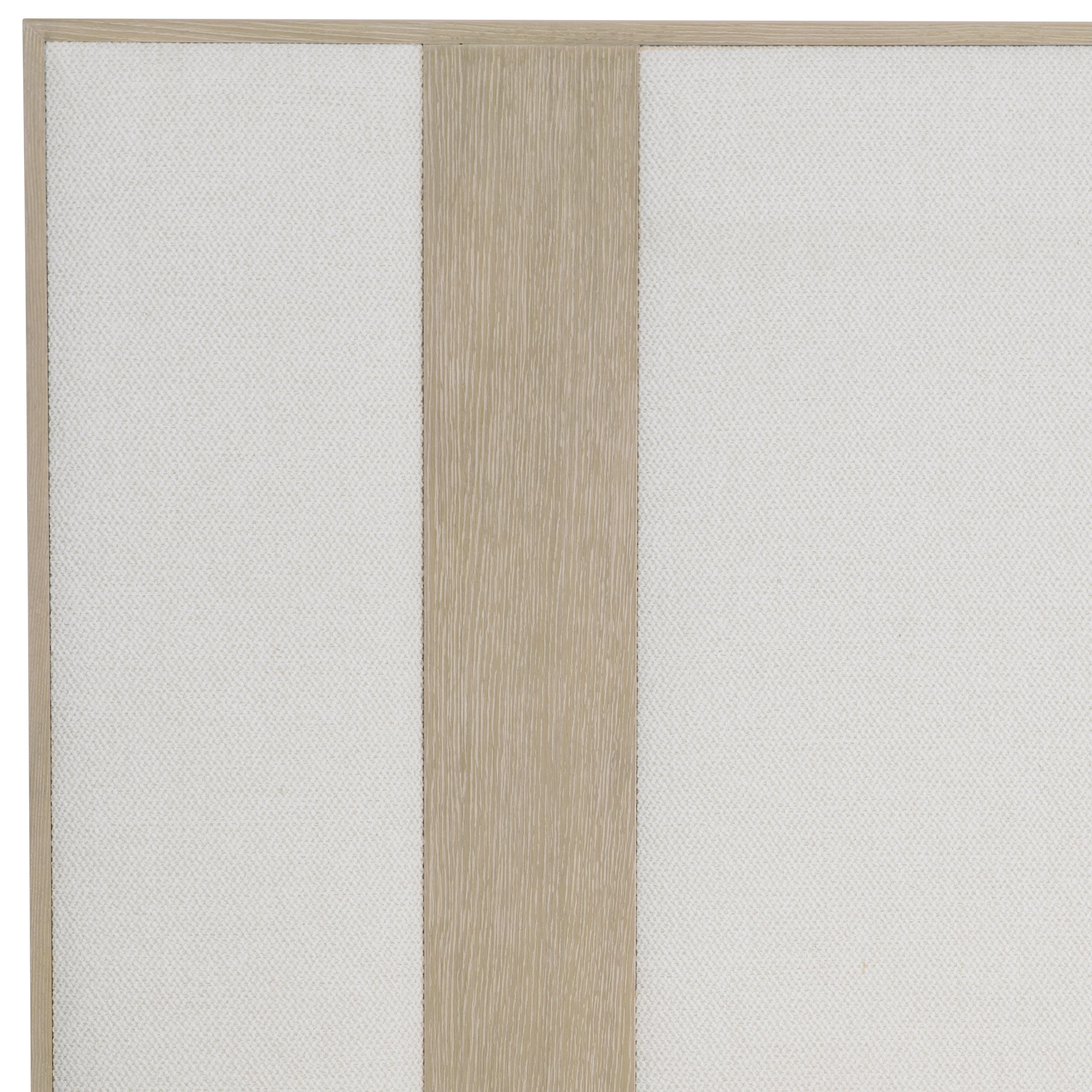 Bernhardt Solaria Panel Bed — Oak and Upholstered Panels in Dune Bernhardt Bed