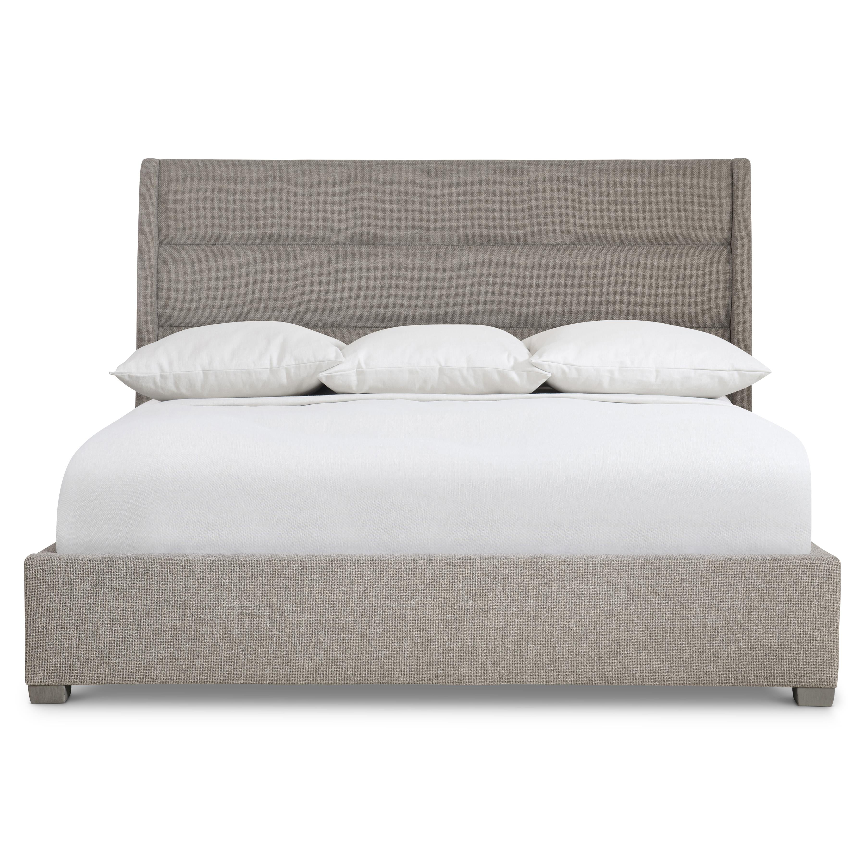 Bernhardt Vale Panel Bed — Channeled Upholstered King Bernhardt Bed