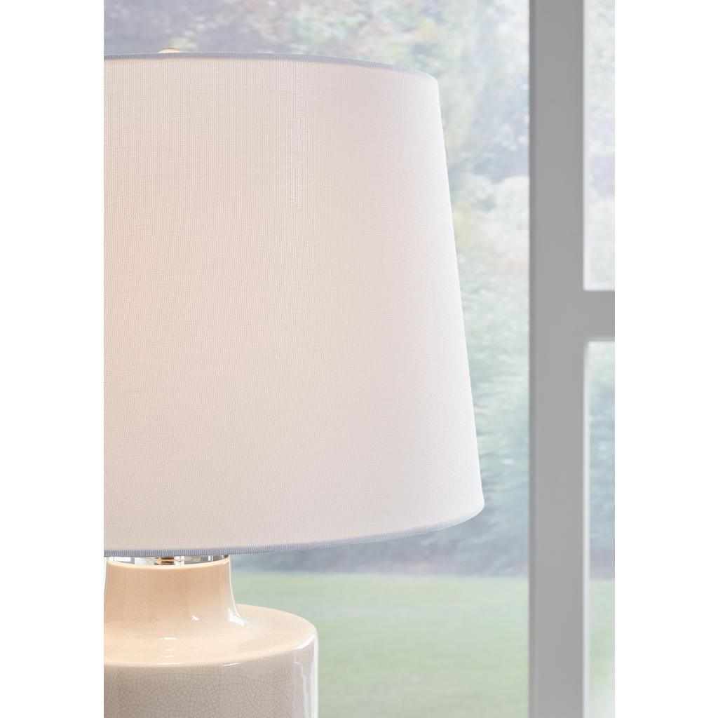 Cylener Table Lamp Set of 2 — Off-White Crackle Signature Design by Ashley® Uncategorized