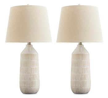 Willport Table Lamp Set of 2 — Glazed Off-White Ceramic Signature Design by Ashley® Lighting