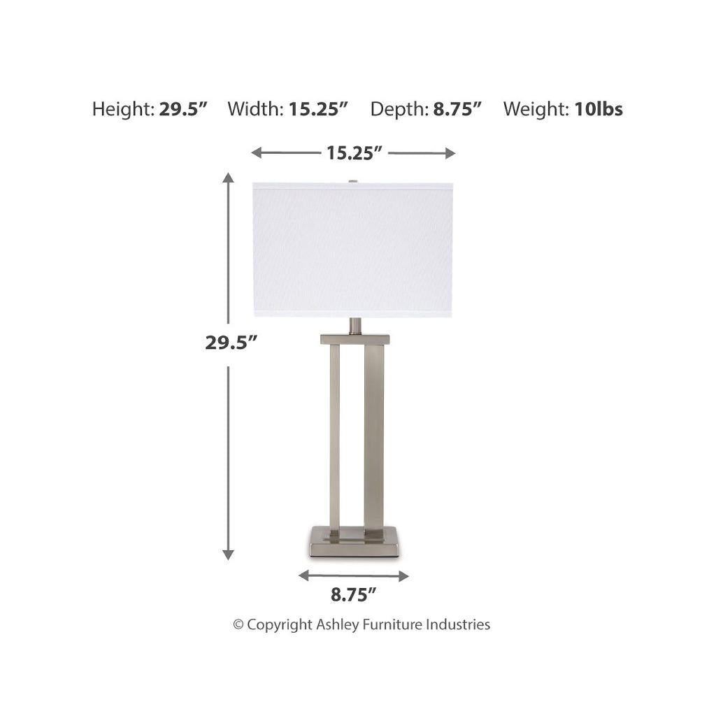 Aniela Table Lamp (Set of 2) Signature Design by Ashley® Lighting