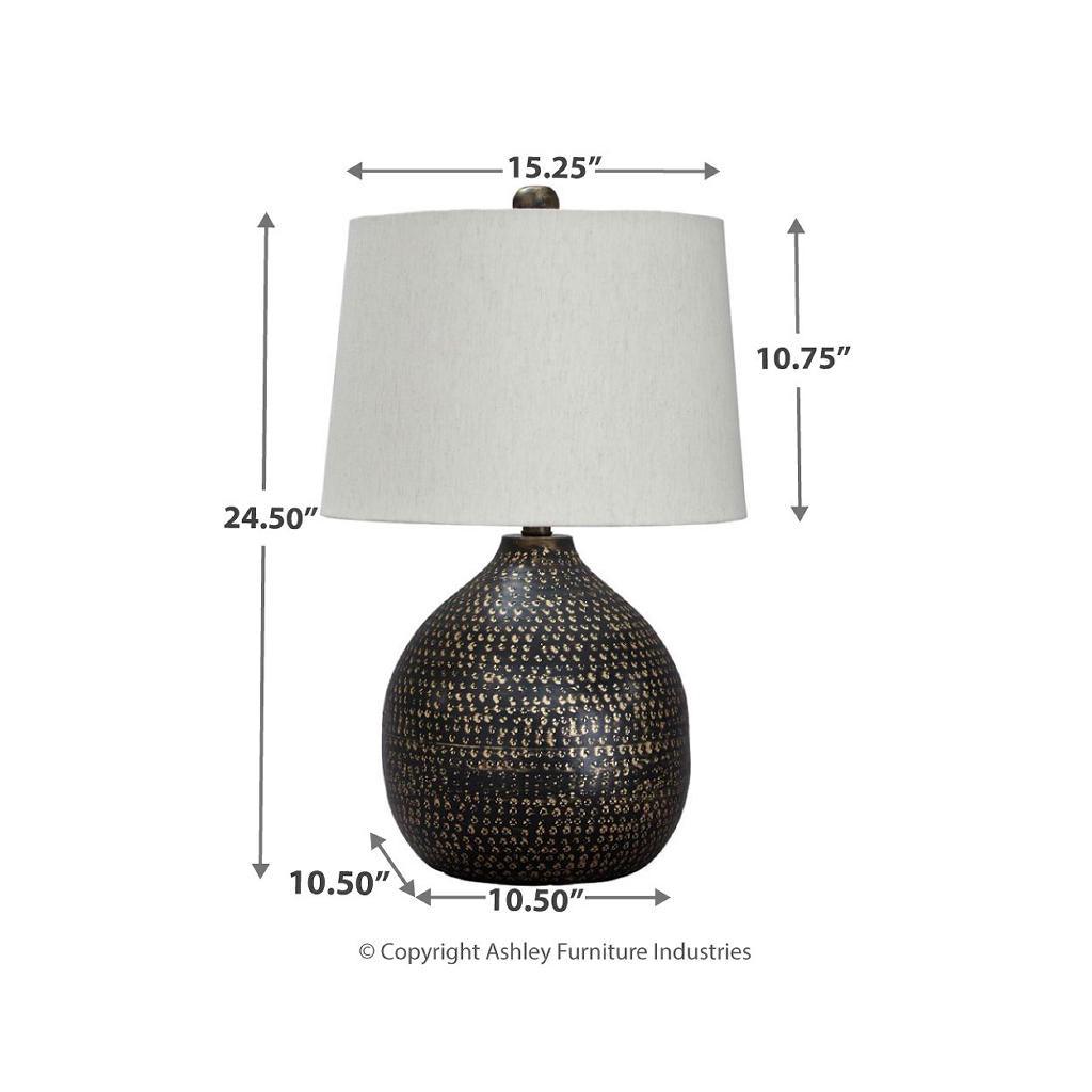 Maire Table Lamp Set of 2 — Black and Gold Matched Pair Signature Design by Ashley® Uncategorized