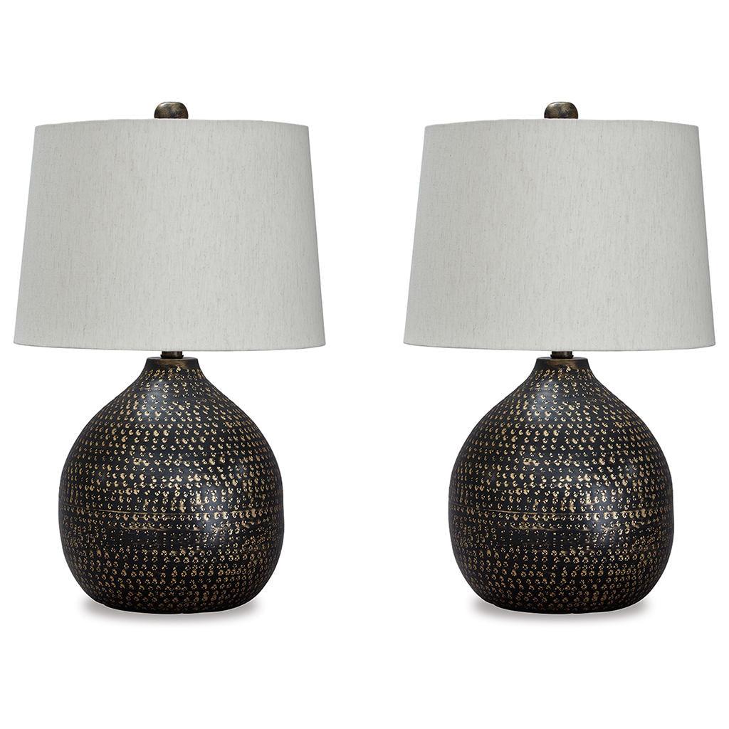 Maire Table Lamp Set of 2 — Black and Gold Matched Pair Signature Design by Ashley® Uncategorized
