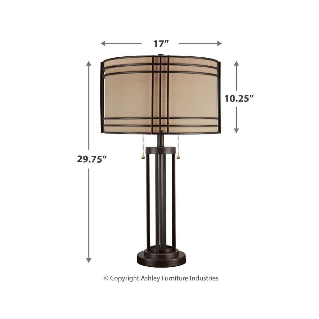 Hanswell Table Lamps Set of 2 — Dark Brown Signature Design by Ashley® Uncategorized