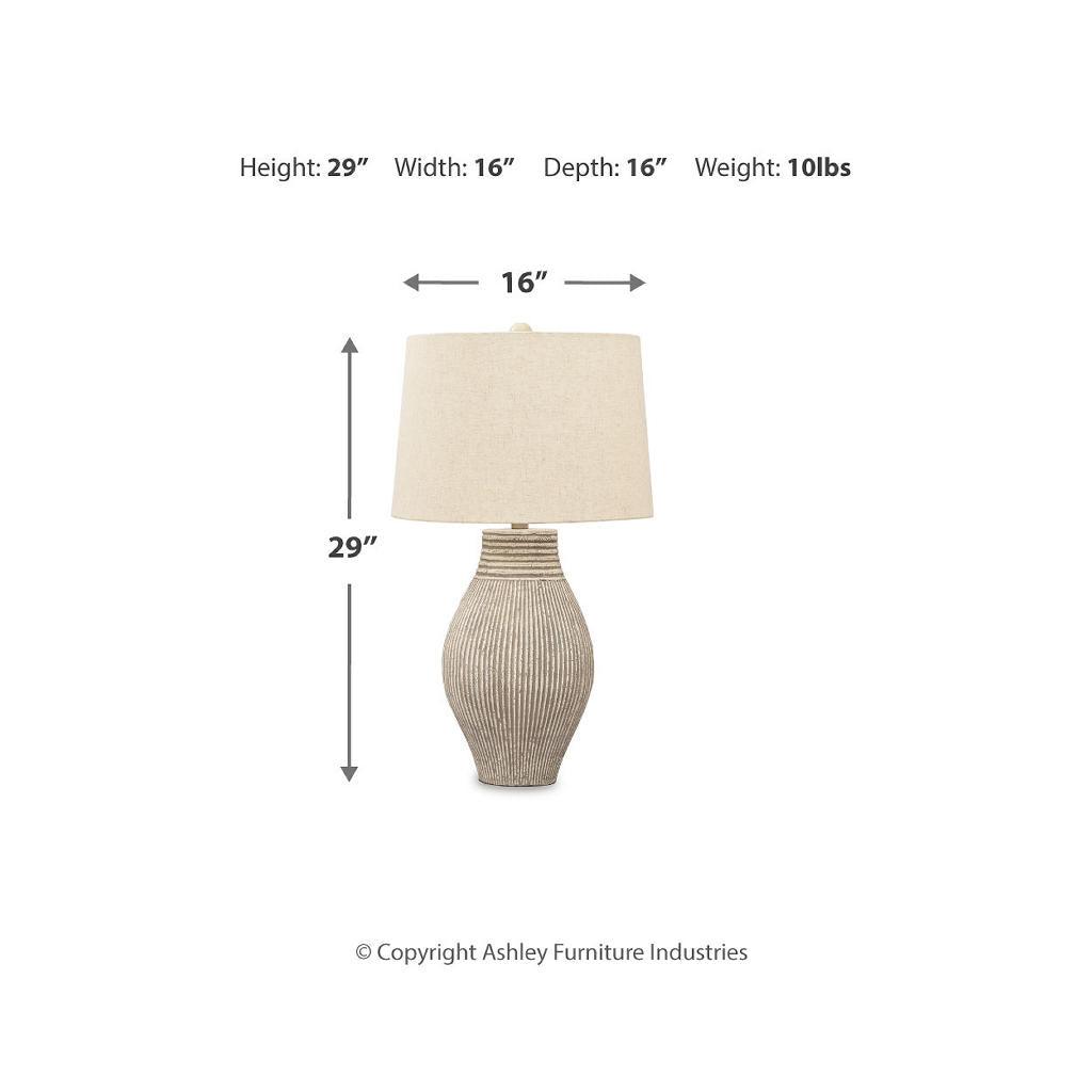 Layal Table Lamps Set of 2 — Beige Signature Design by Ashley® Uncategorized