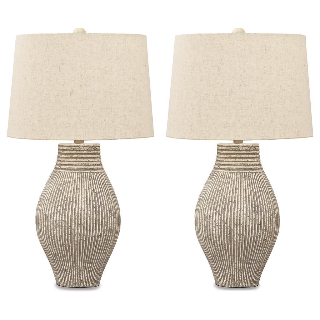 Layal Table Lamps Set of 2 — Beige Signature Design by Ashley® Uncategorized