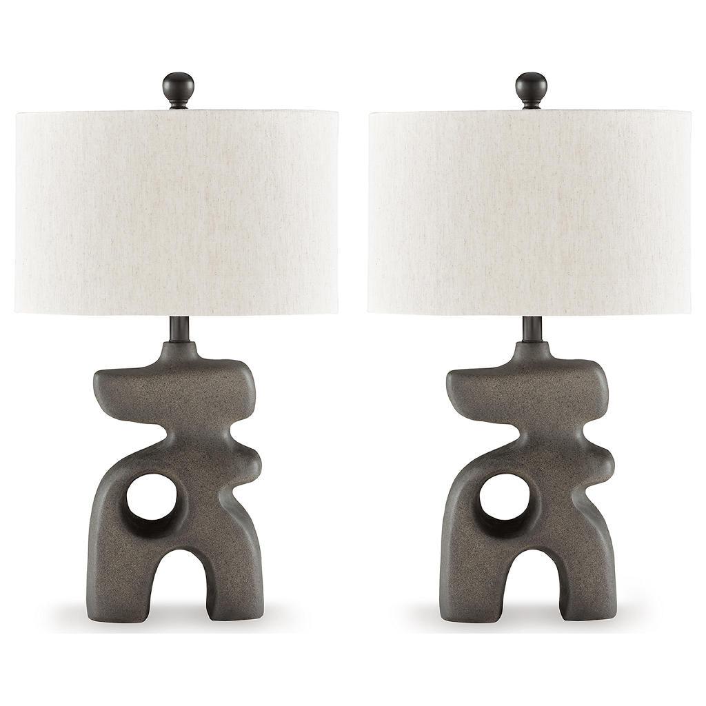 Danacy Table Lamp Set of 2 — Distressed Black Signature Design by Ashley® Uncategorized