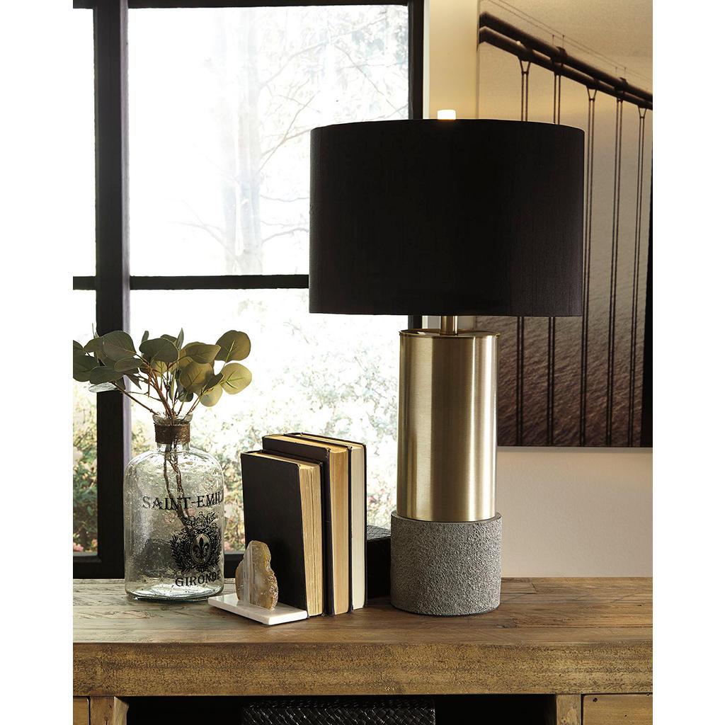 Jacek Table Lamps Set of 2 — Gray/Brass Signature Design by Ashley® Lighting