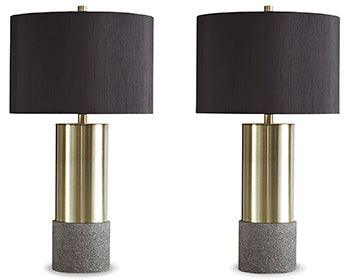 Jacek Table Lamps Set of 2 — Gray/Brass Signature Design by Ashley® Lighting