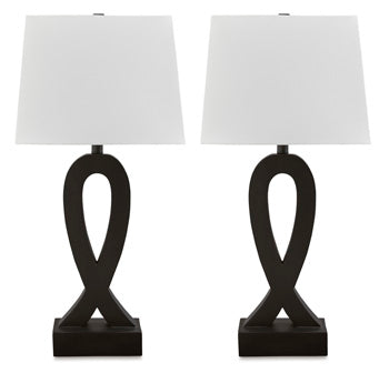 Markellton Table Lamp Set of 2 — Black Empire Shade Pair Signature Design by Ashley® Lighting