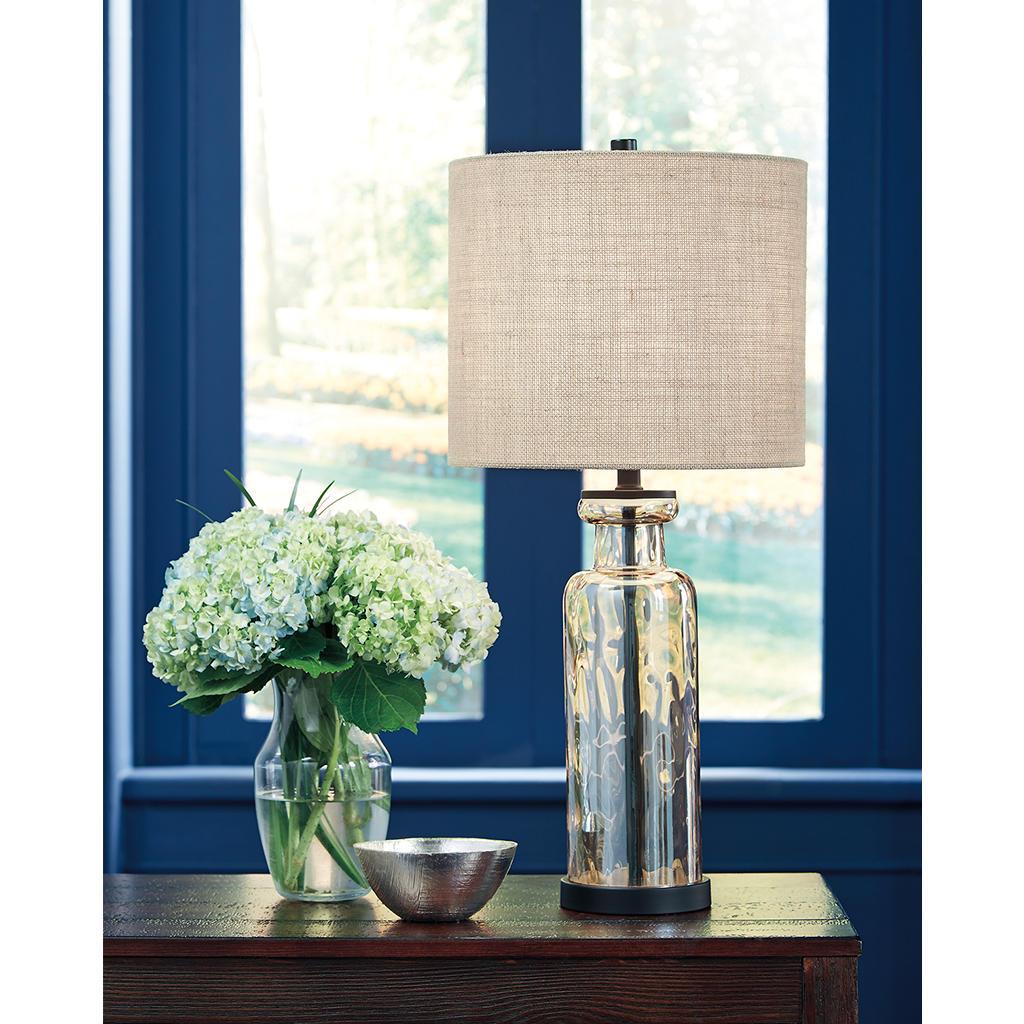 Laurentia Table Lamps Set of 2 — Champagne Signature Design by Ashley® Uncategorized