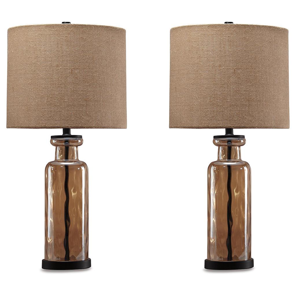 Laurentia Table Lamps Set of 2 — Champagne Signature Design by Ashley® Uncategorized