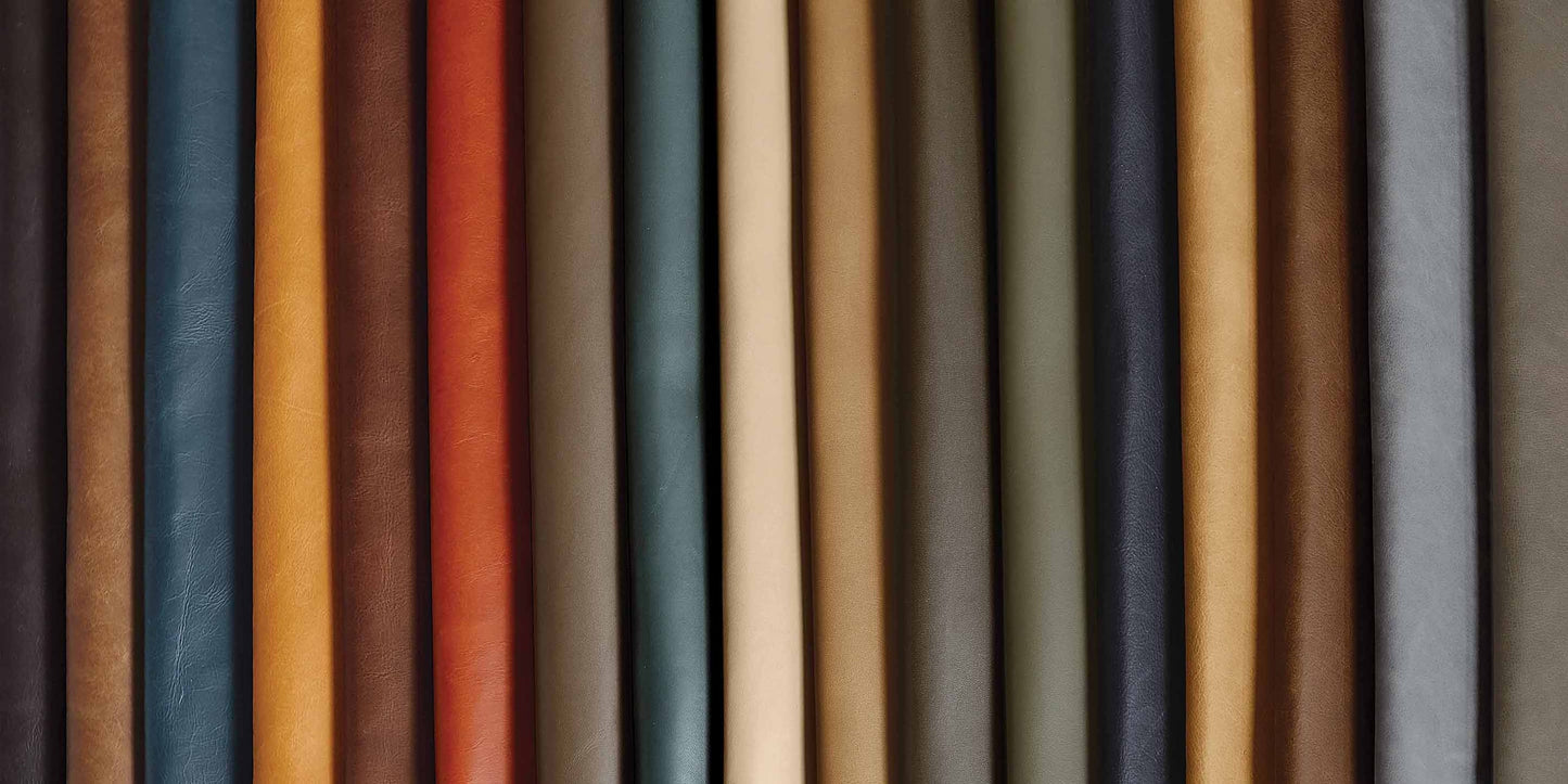 Jamestown Leather Ottoman Bassett