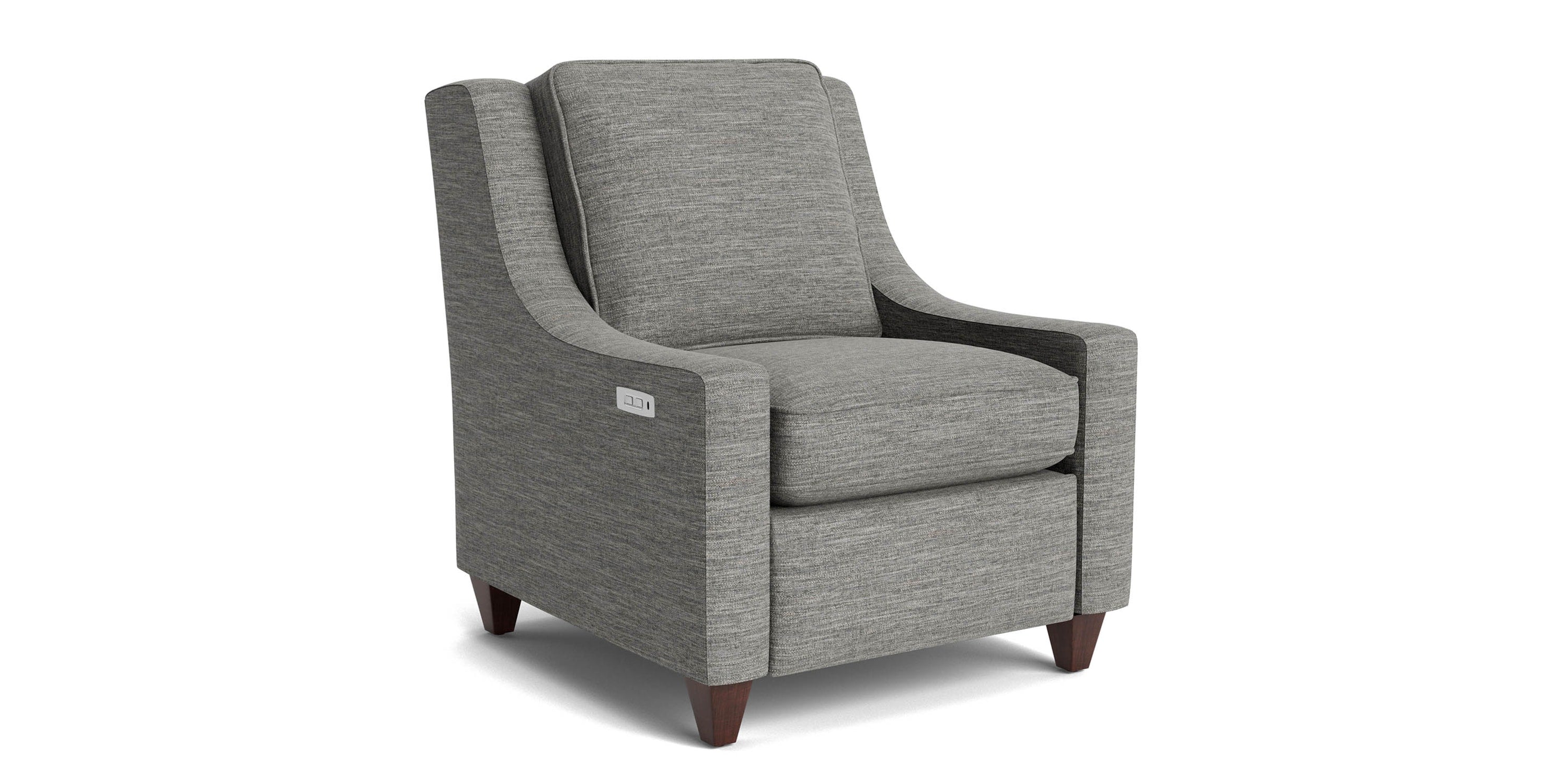 Magnificent Motion Slope Arm Power Wall Recliner Bassett