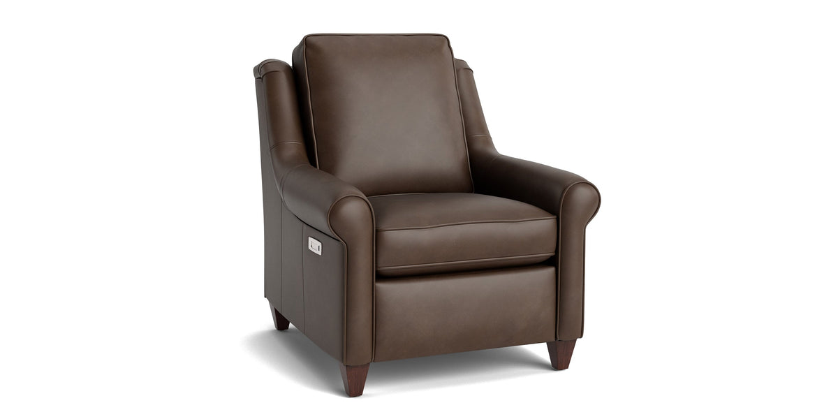 Bassett Magnificent RAF Reclining Chair — Right-Arm End, Custom Leather Bassett Reclining Sofa