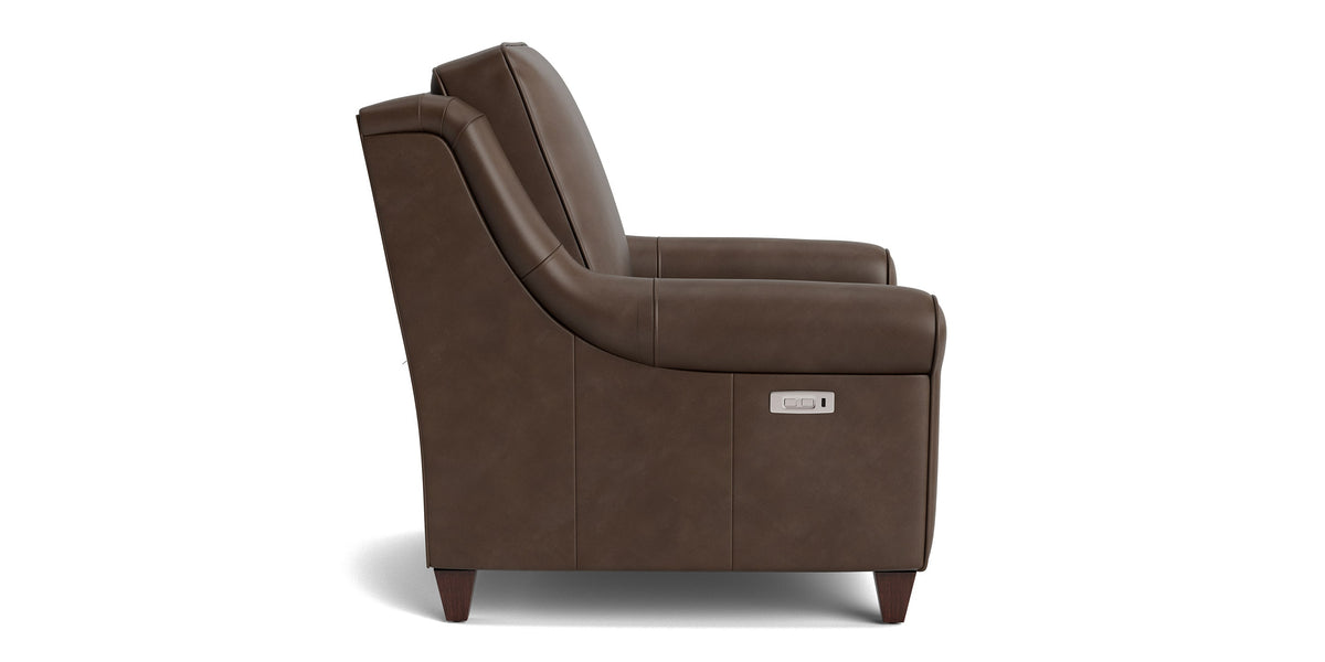 Bassett Magnificent RAF Reclining Chair — Right-Arm End, Custom Leather Bassett Reclining Sofa