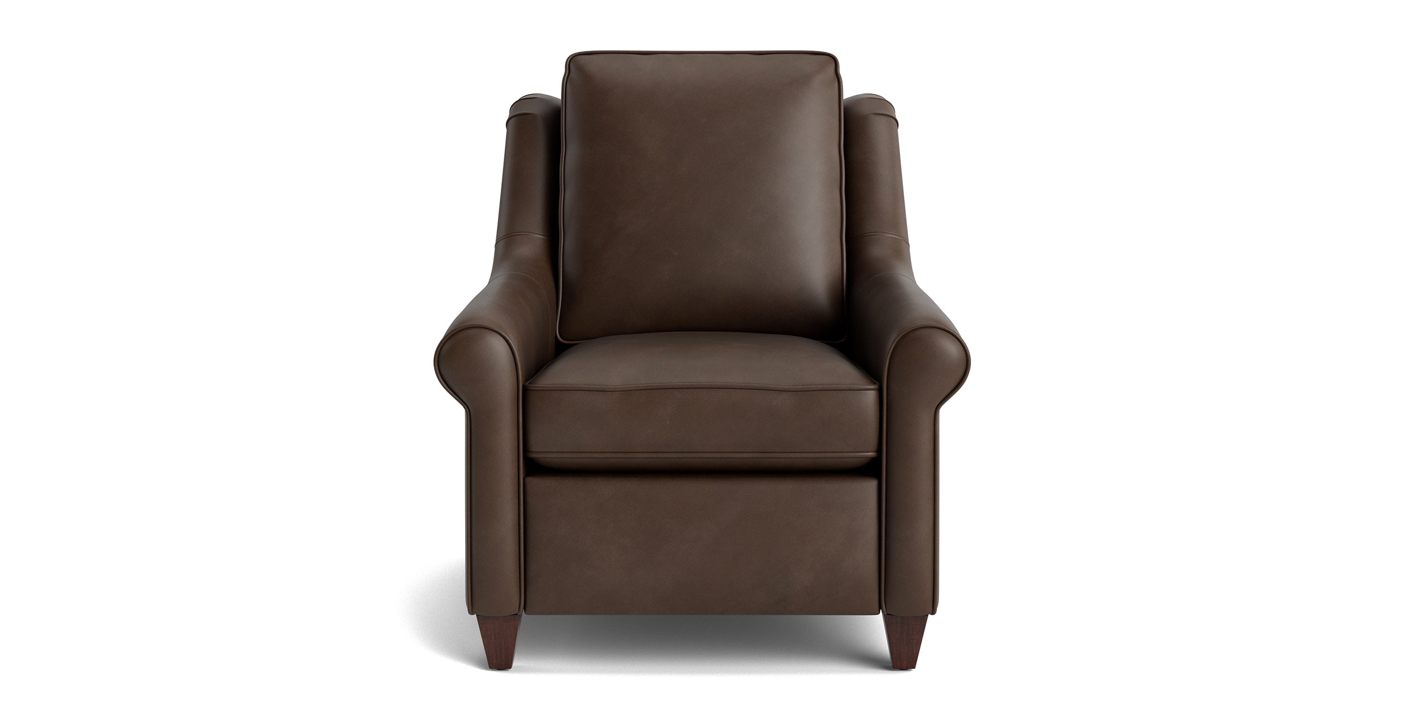 Bassett Magnificent RAF Reclining Chair — Right-Arm End, Custom Leather Bassett Reclining Sofa