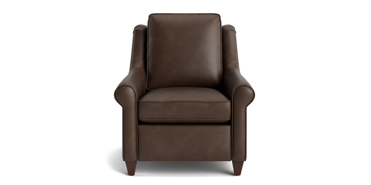 Bassett Magnificent RAF Reclining Chair — Right-Arm End, Custom Leather Bassett Reclining Sofa