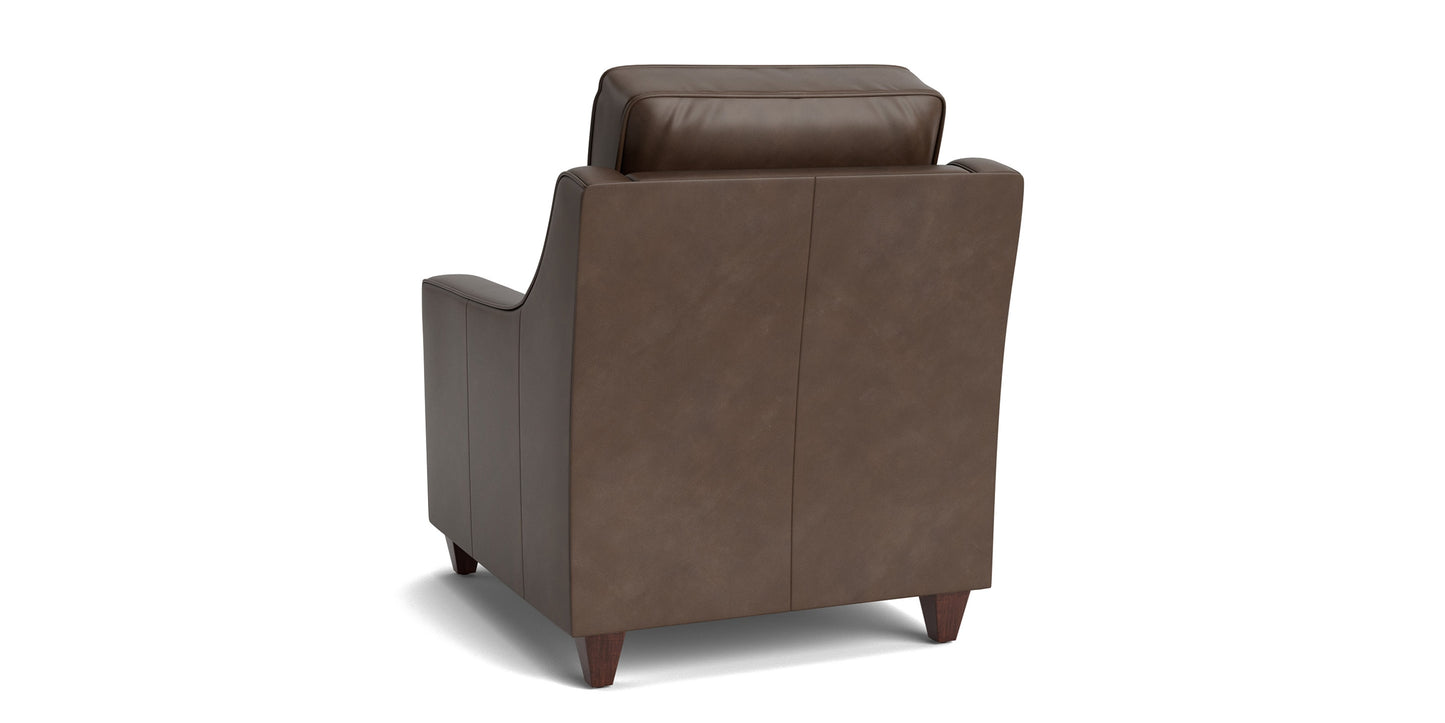 Magnificent Motion Leather Slope Arm Power Wall Recliner Bassett